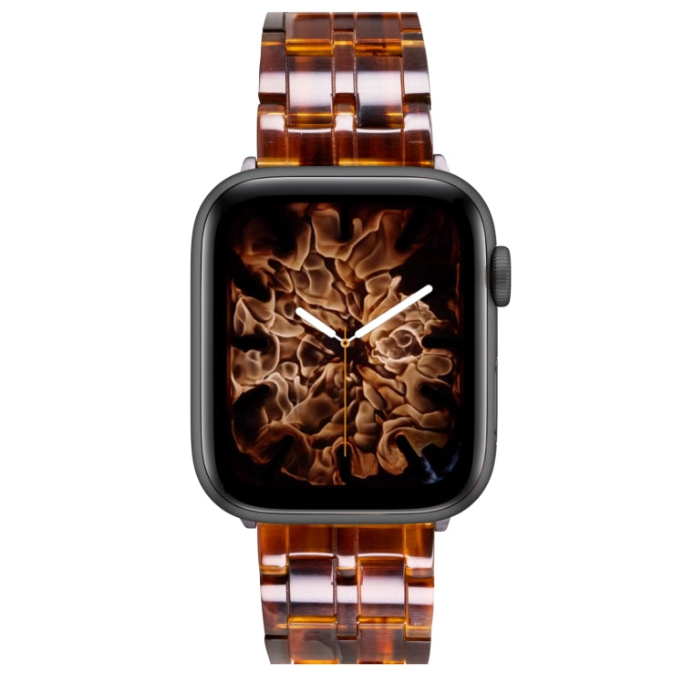 Lisslune | Five-Pearl Resin Watch Band for Apple Watch Series 9&8&7 41mm / SE 3&SE 2&6&SE&5&4 40mm / 3&2&1 38mm (Caramel)