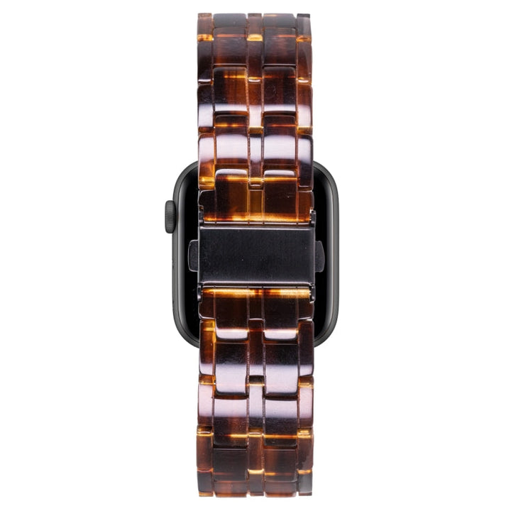 Lisslune | Five-Pearl Resin Watch Band for Apple Watch Series 9&8&7 41mm / SE 3&SE 2&6&SE&5&4 40mm / 3&2&1 38mm (Caramel)