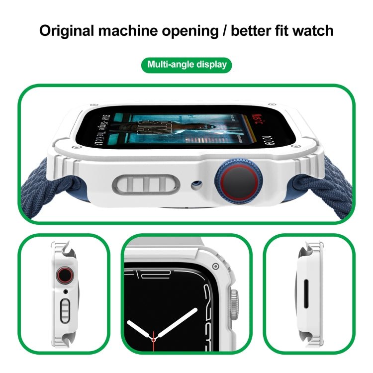 Lisslune | 2 in 1 Screen Tempered Glass Film Protective Case for Apple Watch Series 3 & 2 & 1 38mm (White)