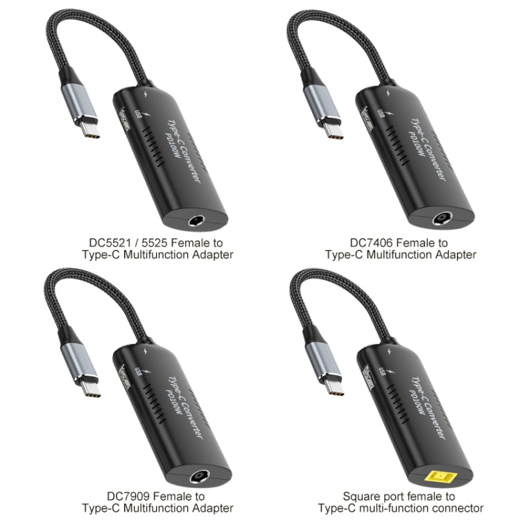 Lisslune | DC7406 + Type-C + USB Female to Type-C Multi-Function Adapter