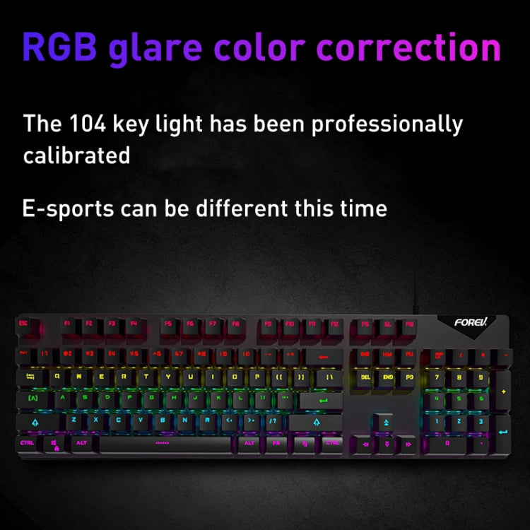 Lisslune | FOREV FVQ302 Multicolored Wired Mechanical Gaming Illuminated Keyboard (White Yellow)