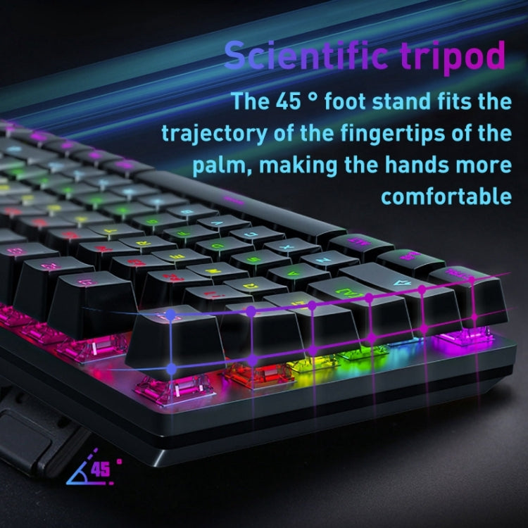 Lisslune | FOREV FVQ302 Multicolor Wire Mechanical Gaming Illuminated Keyboard (Black Red)