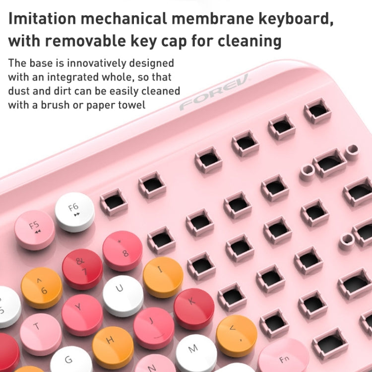 Lisslune | FOREV FFVWI9 Mixed Colors Portable 2.4G Wireless Keyboard Mouse Set (Red)