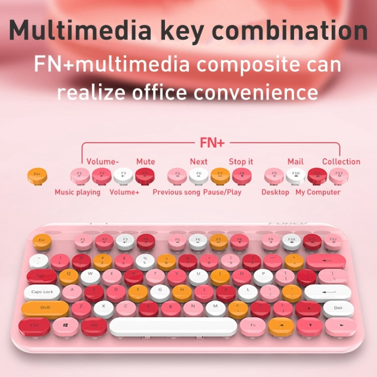 Lisslune | FOREV FFVWI9 Mixed Colors Portable 2.4G Wireless Keyboard Mouse Set (Red)