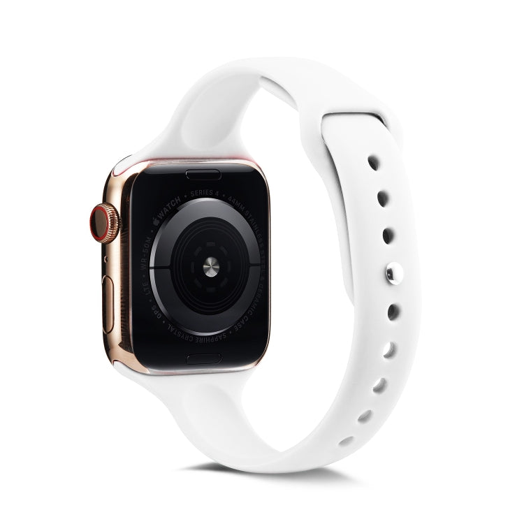 Lisslune | For Apple Watch 5/4 44mm & 3/2/1 42mm Thin Silicone Band (White)