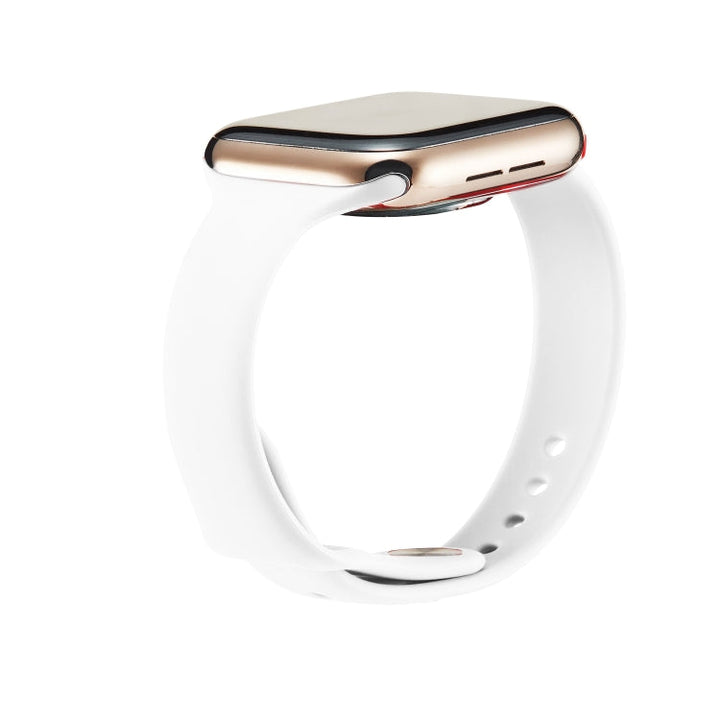 Lisslune | For Apple Watch 5/4 44mm & 3/2/1 42mm Thin Silicone Band (White)