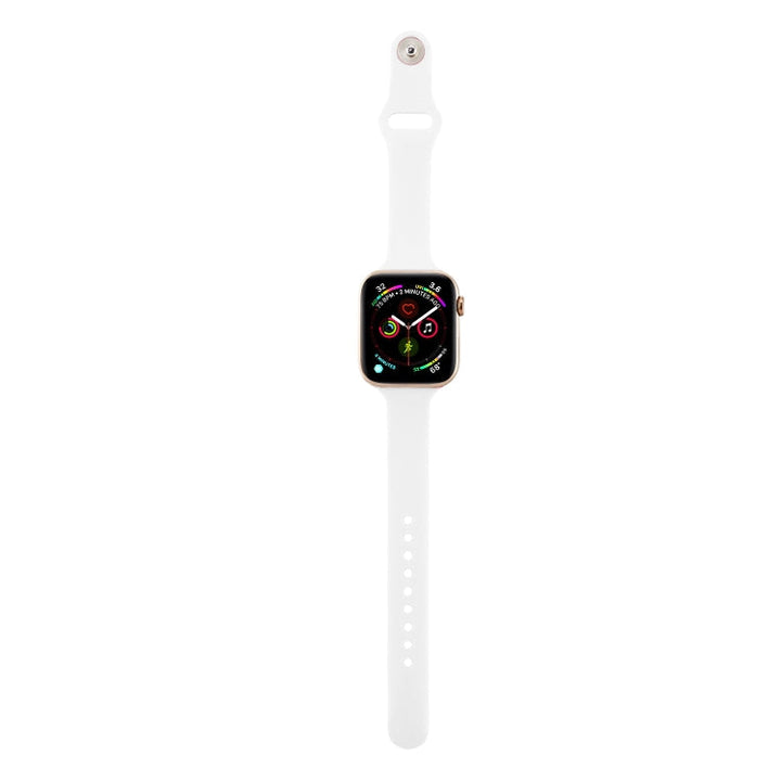 Lisslune | For Apple Watch 5/4 44mm & 3/2/1 42mm Thin Silicone Band (White)