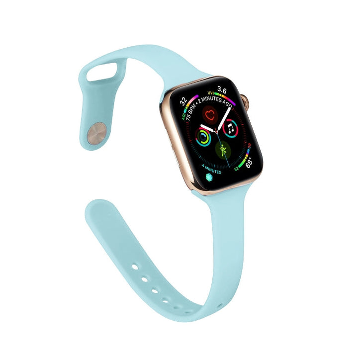 Lisslune | For Apple Watch 5/4 44mm & 3/2/1 42mm Thin Silicone Watch Band (Green)
