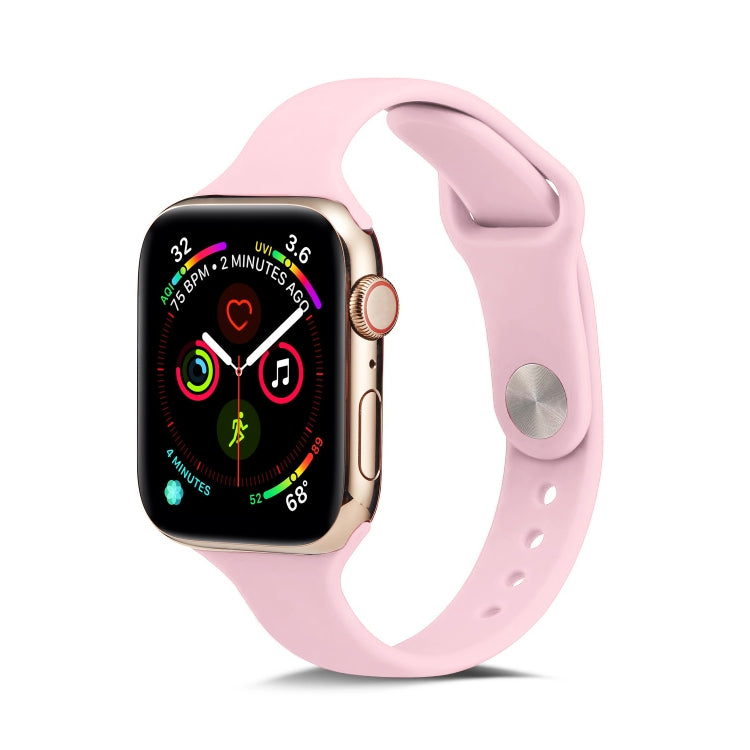 Lisslune | For Apple Watch 5/4 44mm & 3/2/1 42mm Thin Silicone Strap (Pink)