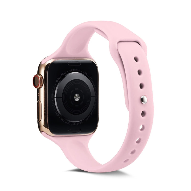 Lisslune | For Apple Watch 5/4 44mm & 3/2/1 42mm Thin Silicone Strap (Pink)