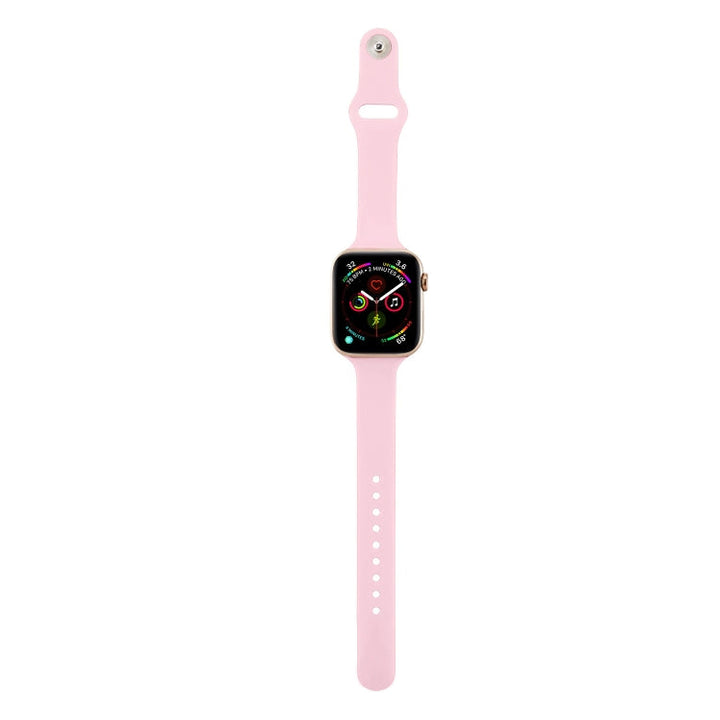 Lisslune | For Apple Watch 5/4 44mm & 3/2/1 42mm Thin Silicone Strap (Pink)