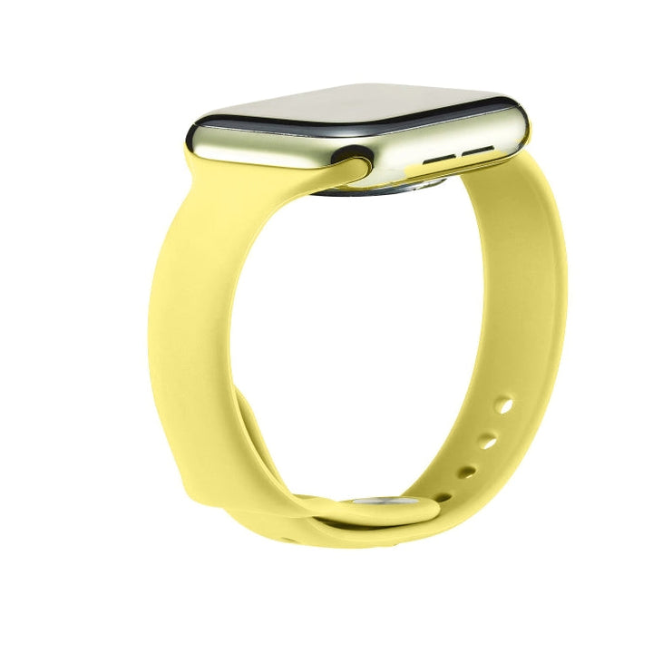 Lisslune | For Apple Watch 5/4 44mm & 3/2/1 42mm Thin Silicone Watch Strap (Yellow)