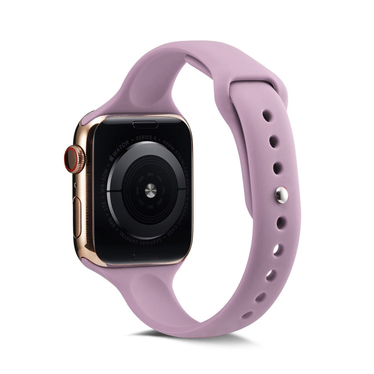 Lisslune | For Apple Watch 5/4 44mm & 3/2/1 42mm Thin Silicone Watch Band (Purple)