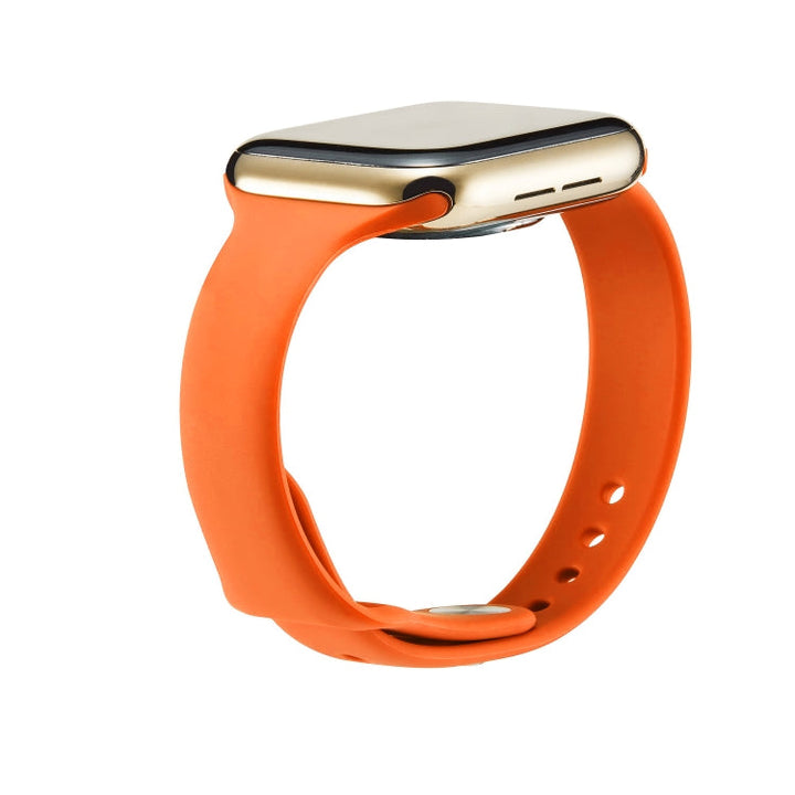 Lisslune | For Apple Watch 5/4 40mm & 3/2/1 38mm Thin Silicone Watch Band (Orange)
