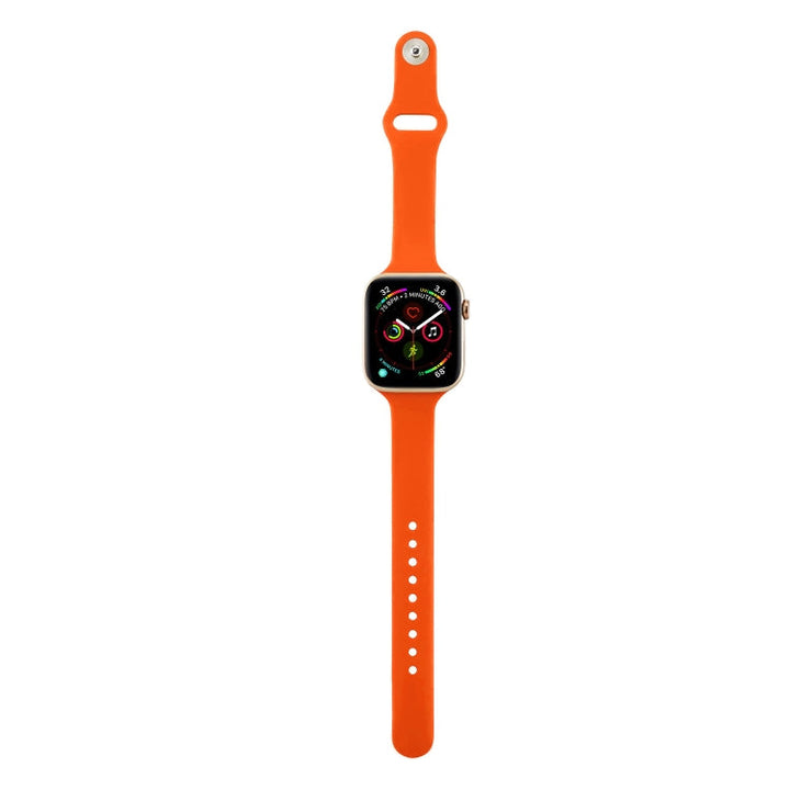 Lisslune | For Apple Watch 5/4 40mm & 3/2/1 38mm Thin Silicone Watch Band (Orange)