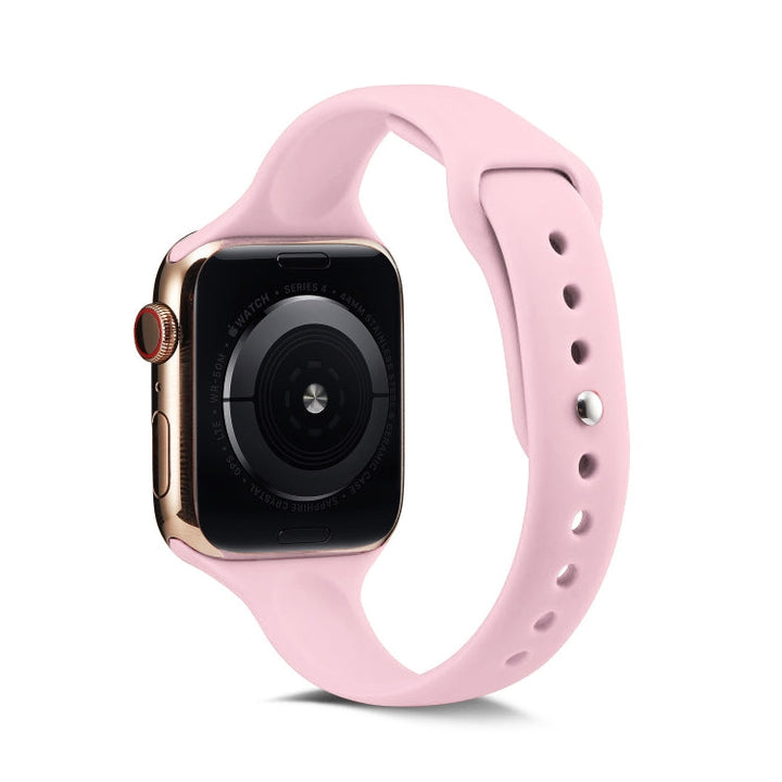 Lisslune | For Apple Watch 5/4 40mm & 3/2/1 38mm Thin Silicone Watch Band (Pink)