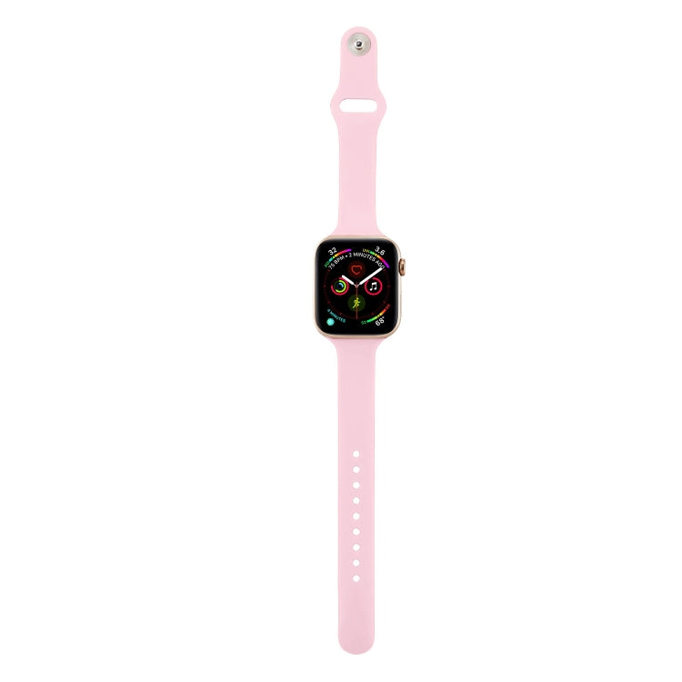 Lisslune | For Apple Watch 5/4 40mm & 3/2/1 38mm Thin Silicone Watch Band (Pink)