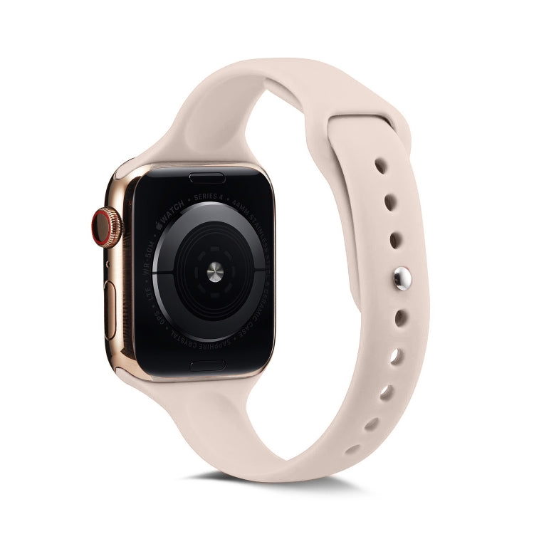 Lisslune | For Apple Watch 5/4 40mm & 3/2/1 38mm Thin Silicone Strap (Pink Silty)