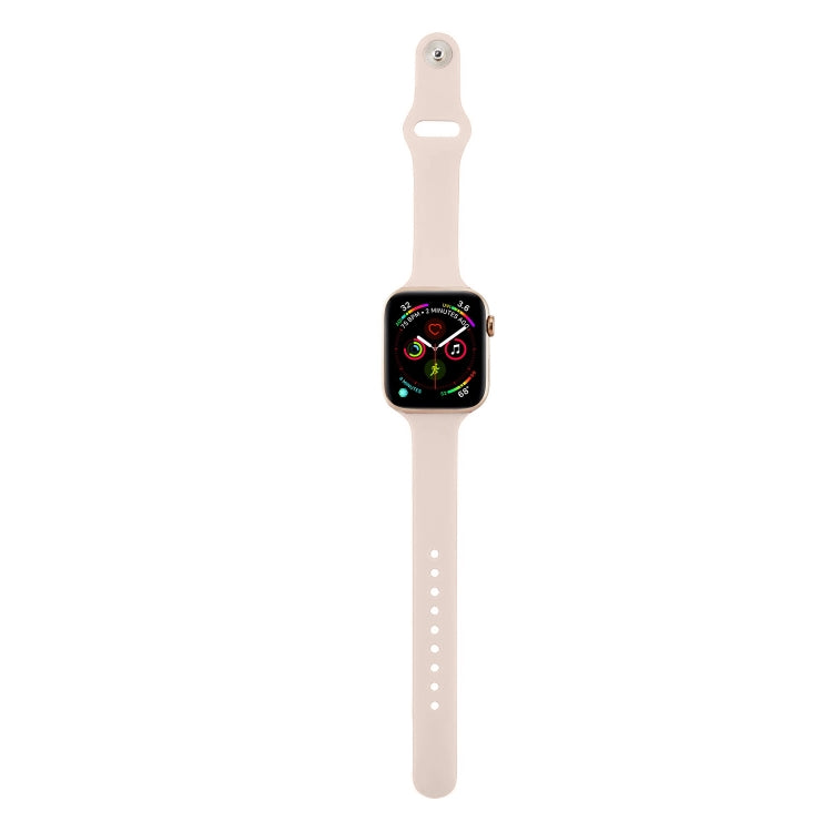 Lisslune | For Apple Watch 5/4 40mm & 3/2/1 38mm Thin Silicone Strap (Pink Silty)