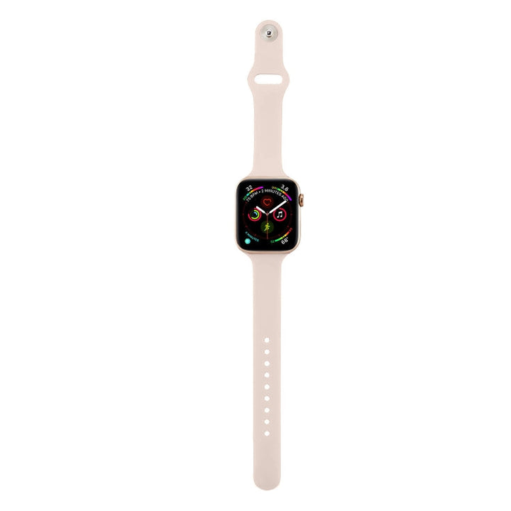 Lisslune | For Apple Watch 5/4 40mm & 3/2/1 38mm Thin Silicone Strap (Pink Silty)