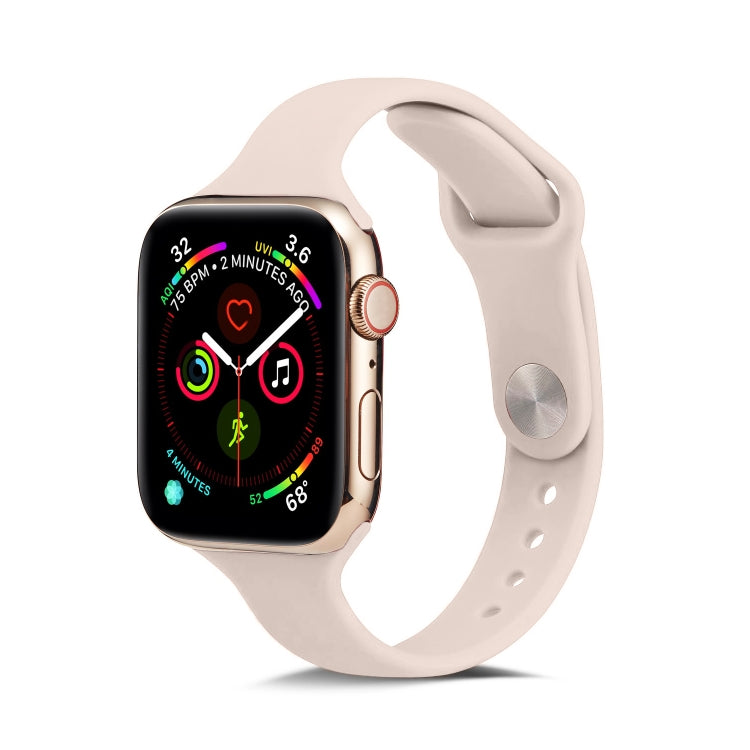 Lisslune | For Apple Watch 5/4 40mm & 3/2/1 38mm Thin Silicone Strap (Pink Silty)