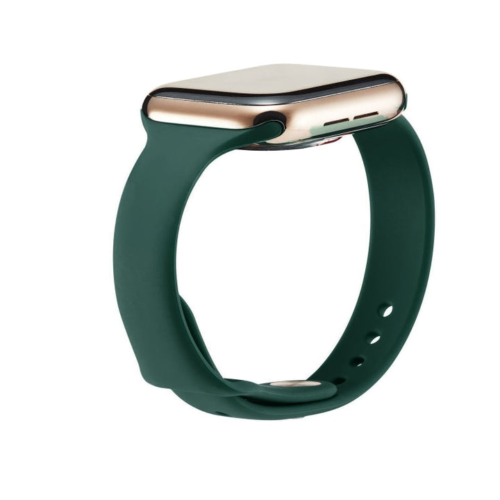 Lisslune | For Apple Watch 5/4 40mm & 3/2/1 38mm Thin Silicone Band (Dark Green)