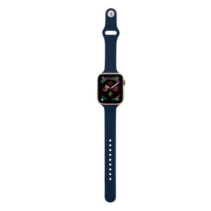 Lisslune | For Apple Watch 5/4 40mm & 3/2/1 38mm Thin Silicone Band (Dark Blue)
