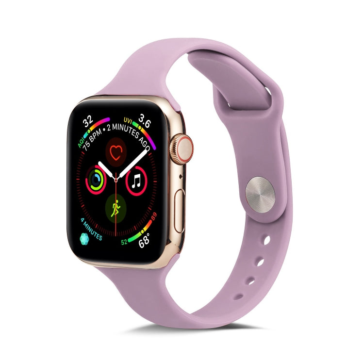 Lisslune | For Apple Watch 5/4 40mm & 3/2/1 38mm Thin Silicone Strap (Purple)