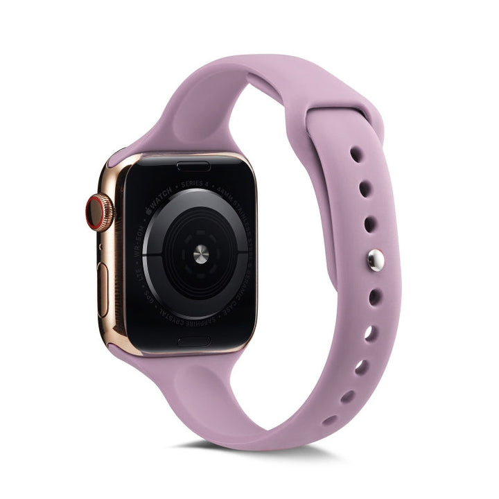 Lisslune | For Apple Watch 5/4 40mm & 3/2/1 38mm Thin Silicone Strap (Purple)