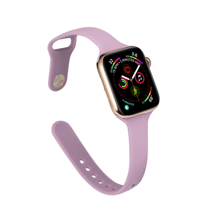 Lisslune | For Apple Watch 5/4 40mm & 3/2/1 38mm Thin Silicone Strap (Purple)