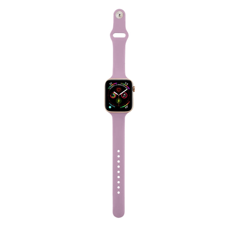 Lisslune | For Apple Watch 5/4 40mm & 3/2/1 38mm Thin Silicone Strap (Purple)