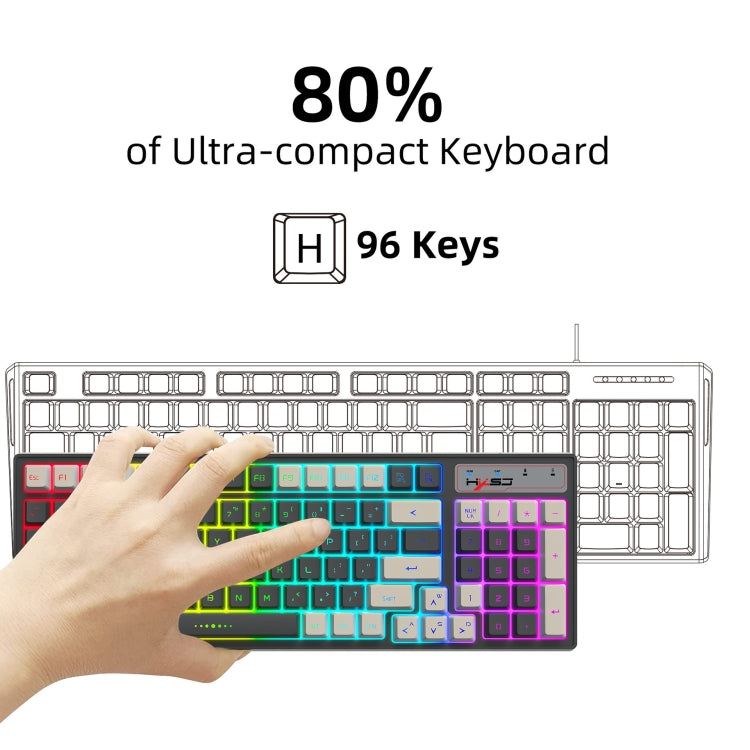Lisslune | HXSJ L900 RGB Backlit Two-Color Injection Molding Keycaps 2.4G Wireless Keyboard