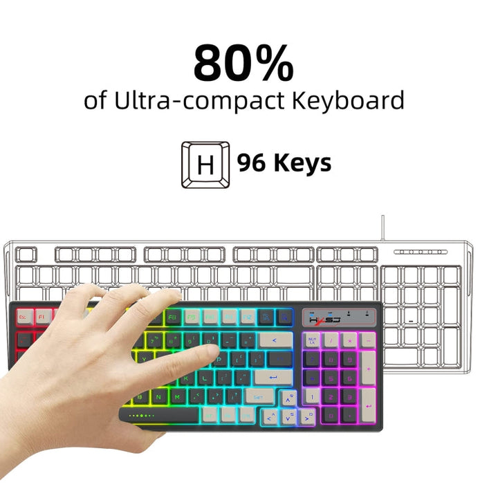 Lisslune | HXSJ L900 RGB Backlit Two-Color Injection Molding Keycaps 2.4G Wireless Keyboard