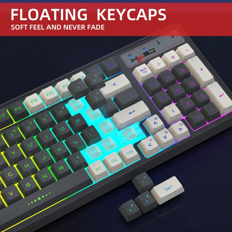Lisslune | HXSJ L900 RGB Backlit Two-Color Injection Molding Keycaps 2.4G Wireless Keyboard