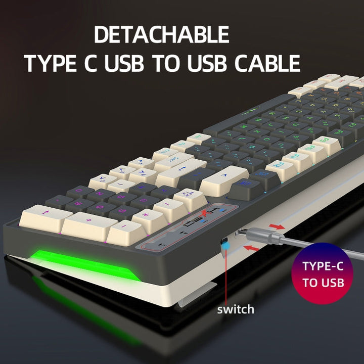 Lisslune | HXSJ L900 RGB Backlit Two-Color Injection Molding Keycaps 2.4G Wireless Keyboard