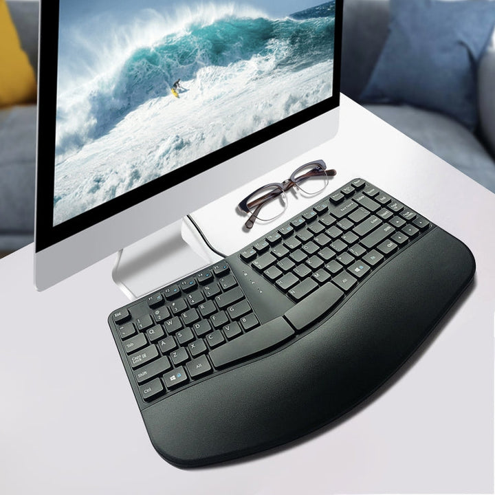 Lisslune | 390B 87-Key Ergonomic Split Wired Keyboard