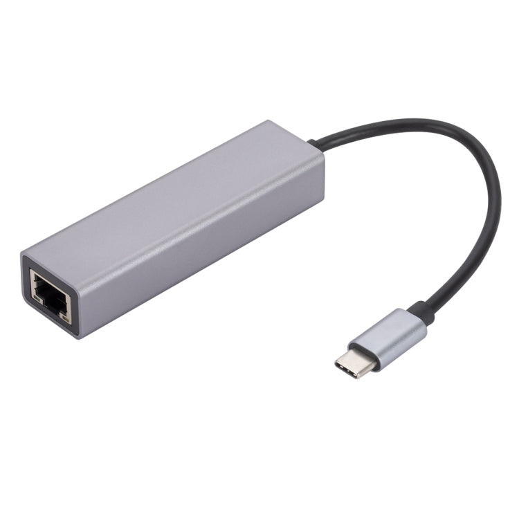 Lisslune | SL-030 USB-C / Type-C to Gigabit Ethernet RJ45 & 3 x USB 3.0 Adapter Converter HUB (Gray)