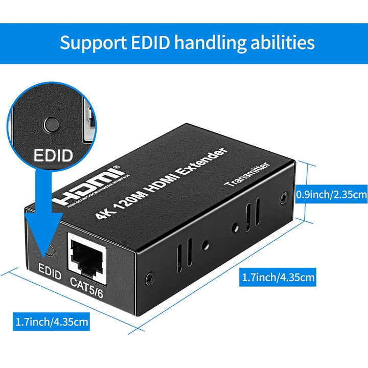 Lisslune | 4K HDMI to RJ45 Network Extender, Transmission Distance: 120m(EU Plug)