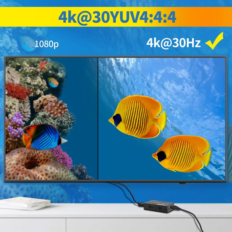 Lisslune | 4K HDMI to RJ45 Network Extender, Transmission Distance: 120m(EU Plug)
