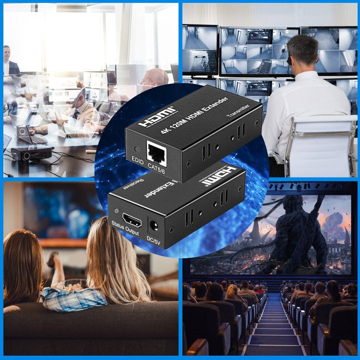 Lisslune | 4K HDMI to RJ45 Network Extender, Transmission Distance: 120m(EU Plug)