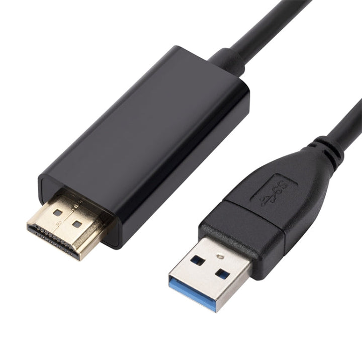 Lisslune | USB3.0 to HDMI converter cable, length 1.8m (Black)