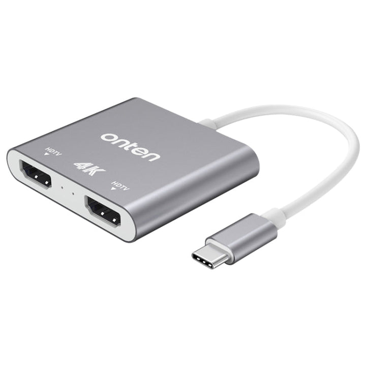 Lisslune | Onten OTN-9175B 4K USB-C / Type-C to Dual HDMI Output Adapter (White)
