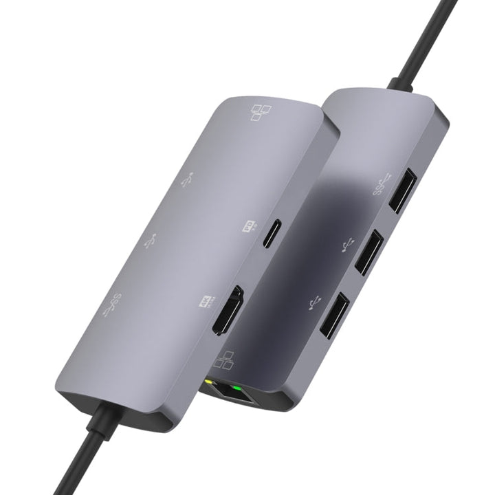 Lisslune | Onten OTN-UC910 USB-C / Type-C Portable Multifunctional HUB Docking Station (Gray)