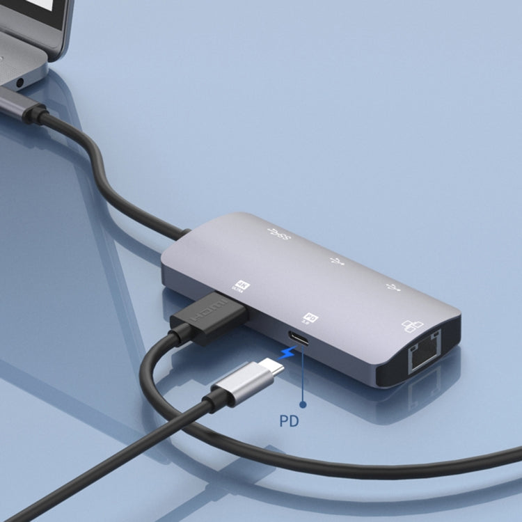 Lisslune | Onten OTN-UC910 USB-C / Type-C Portable Multifunctional HUB Docking Station (Gray)