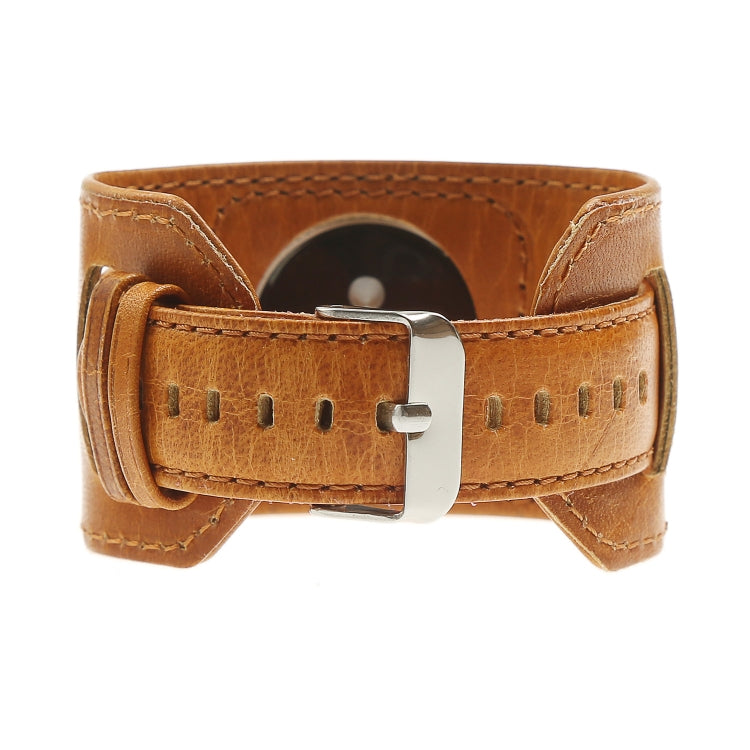 Lisslune | For Apple Watch 5 & 4 40mm / 3 & 2 & 1 38mm Crazy Horse Texture Band Watch Strap (Light Brown)