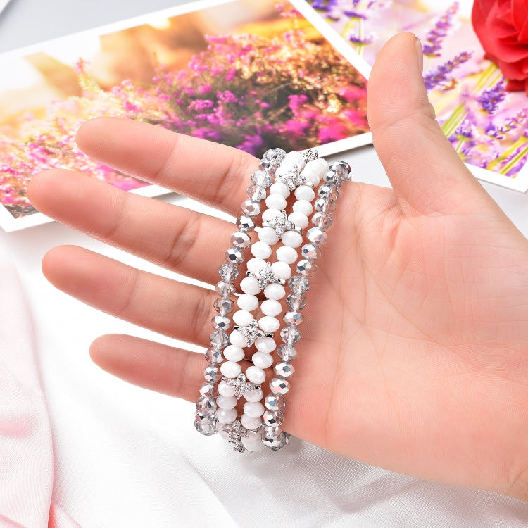Lisslune | For Apple Watch 5 & 4 40mm / 3 & 2 & 1 38mm Pearl Crystal Watch Band (Crystal Porcelain White)