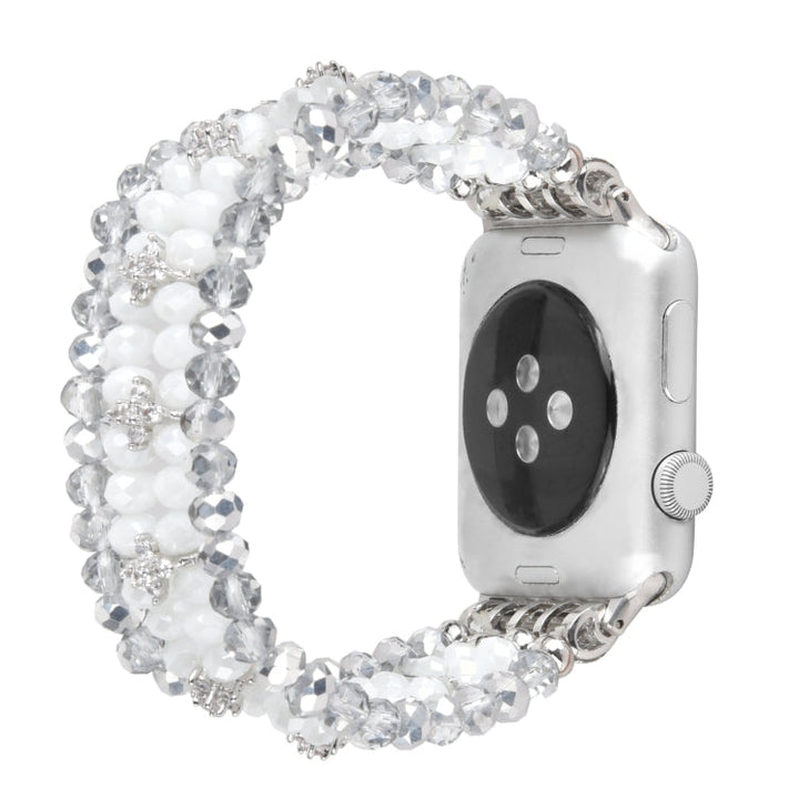 Lisslune | For Apple Watch 5 & 4 40mm / 3 & 2 & 1 38mm Pearl Crystal Watch Band (Crystal Porcelain White)