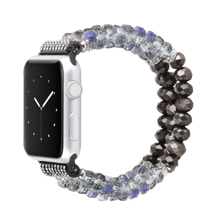 Lisslune | For Apple Watch 5 & 4 40mm / 3 & 2 & 1 38mm Pearl Crystal Watch Band (Crystal Gray)