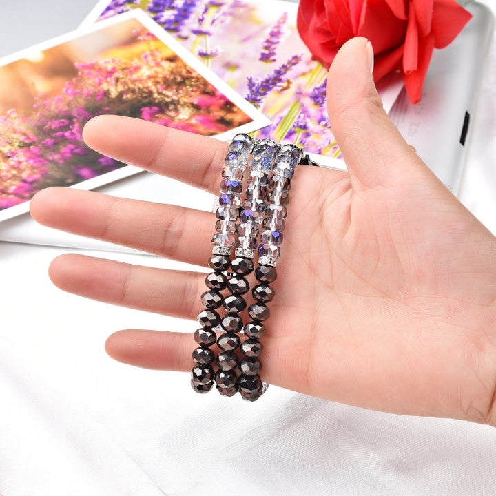 Lisslune | For Apple Watch 5 & 4 40mm / 3 & 2 & 1 38mm Pearl Crystal Watch Band (Crystal Gray)