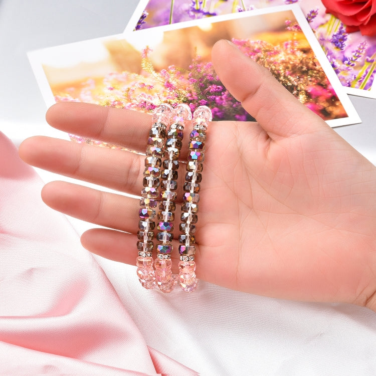 Lisslune | For Apple Watch 5 & 4 44mm / 3 & 2 & 1 42mm Pearl Crystal Watch Band (Crystal Pink)